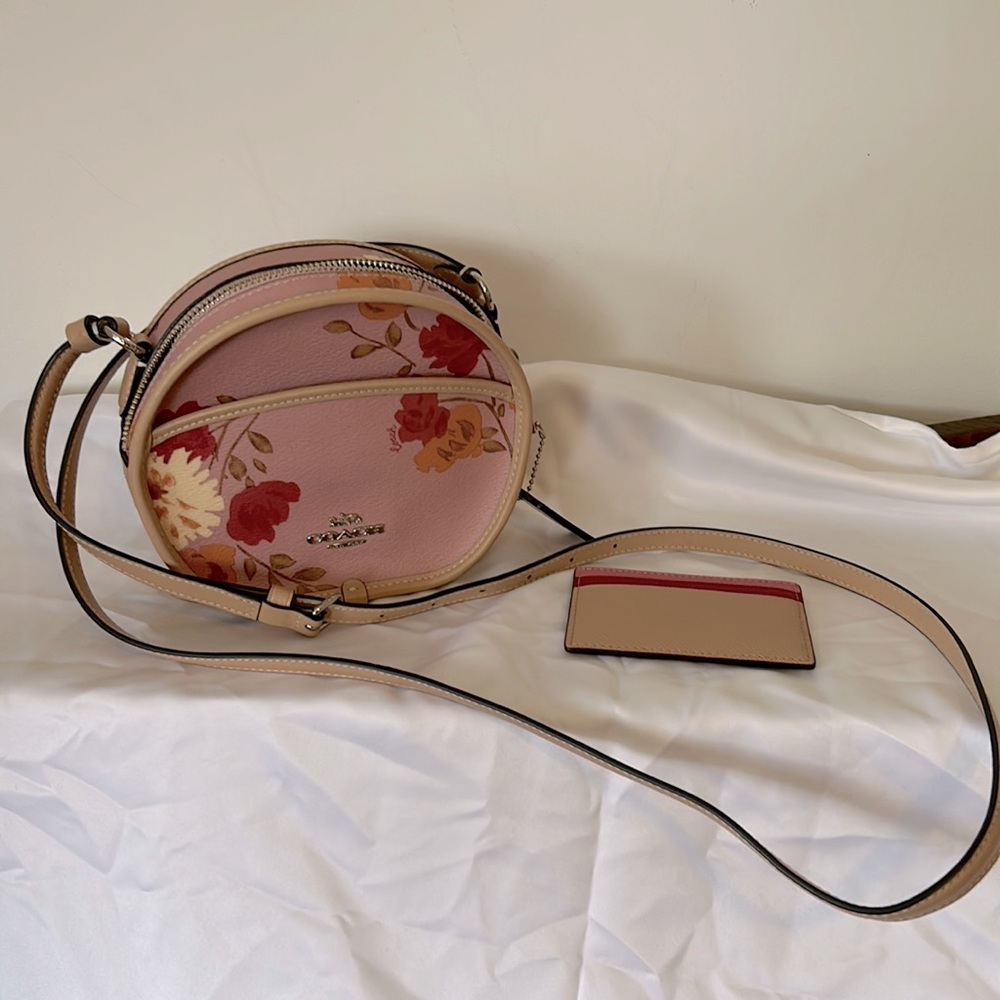 Coach Canteen Crossbody with painted Peony print